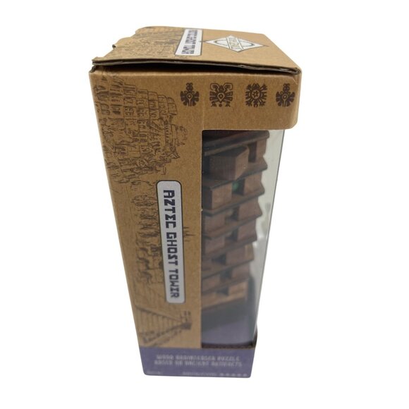 True Genius Wooden Aztec Ghost Tower Puzzle Brain Teaser Ages 8+ Difficulty 34g - Picture 6 of 9